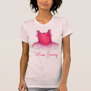 Camiseta Professor de dança de Balé rosa Tutu Ballerina