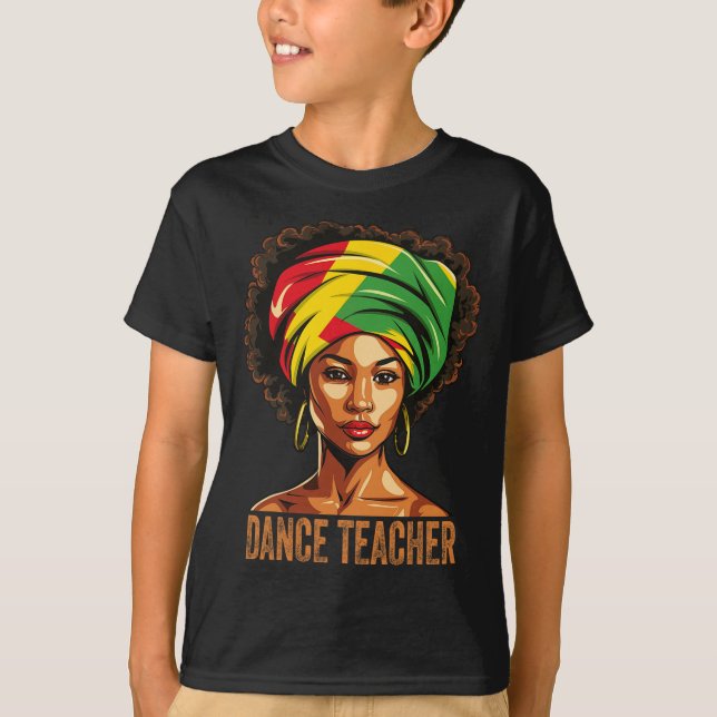 Camiseta Professor de dança - História Negra Afro-Americana (Frente)