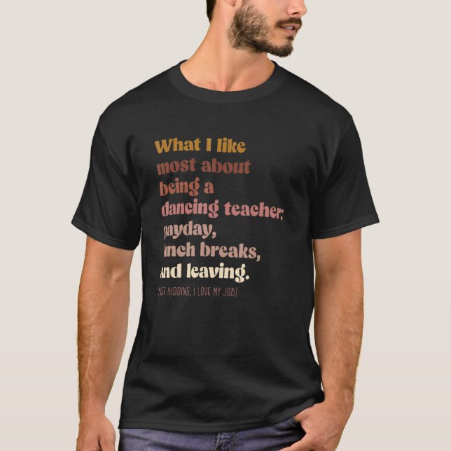 Camiseta Professor de dança Moody Boho Vintage (Frente)