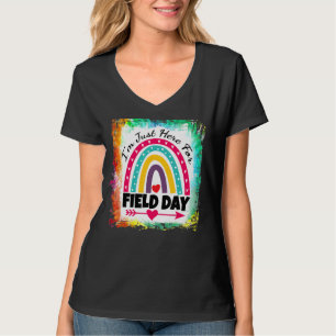 Camiseta Professor de Dia de Campo Rainbow Estou aqui para