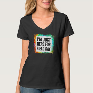 Camiseta Professor de Dia de Campo Rainbow Estou aqui para 