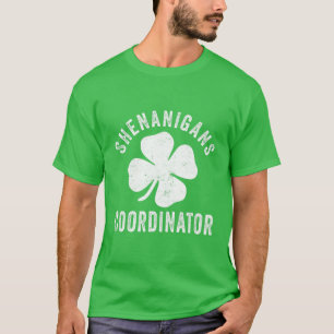 Camiseta Professor de Dia de São Patrício Coordenador Shena