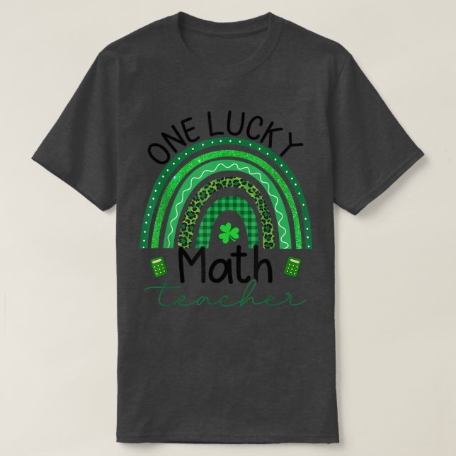 Camiseta Professor De Dia de São Patrício De Matemática Sor (Frente do Design)