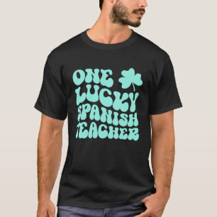 Camiseta Professor de Dia de São Patrício Espanhol e Sortud