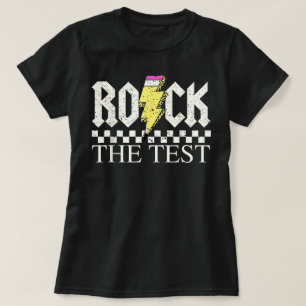 Camiseta Professor de Dia de Teste Rocha Motivacional no Te