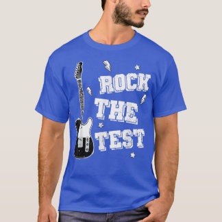 Camiseta Professor de Dia de Teste Rock the Test Guitar Tea