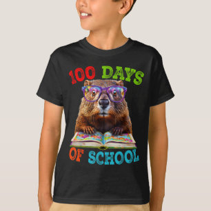 Camiseta Professor de Dia dos 100 Anos da Escola Esquilo En