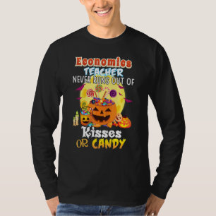 Camiseta Professor de Economia Nunca Fica Sem Beijos Ou Doc