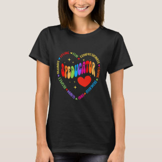 Camiseta Professor de Educação Especial Groovy Equipe de Es