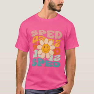 Camiseta Professor de Educação Especial Retro Daisy Groovy