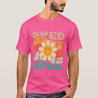 Camiseta Professor de Educação Especial Retro Daisy Groovy