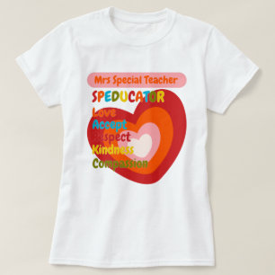 Camiseta Professor de Educação Especial SPED Nome Motivacio