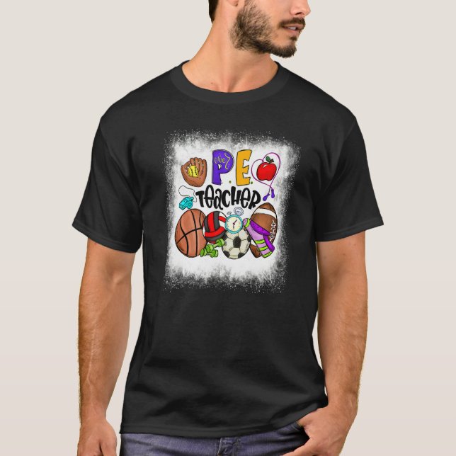 Camiseta Professor de Educação Física de Pe Ensino Sangrado (Frente)