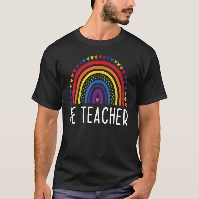 Camiseta Professor de Educação Física EF Leopardo Boho (Frente)