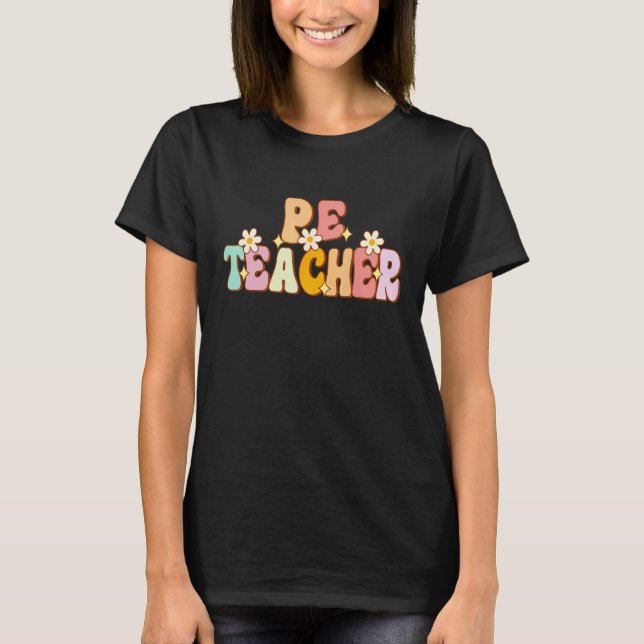 Camiseta Professor de Educação Física Groovy Equipe de volt (Frente)