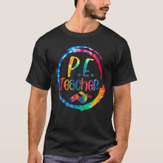 Camiseta Professor de Educação Física Tie Dye PE de volta à