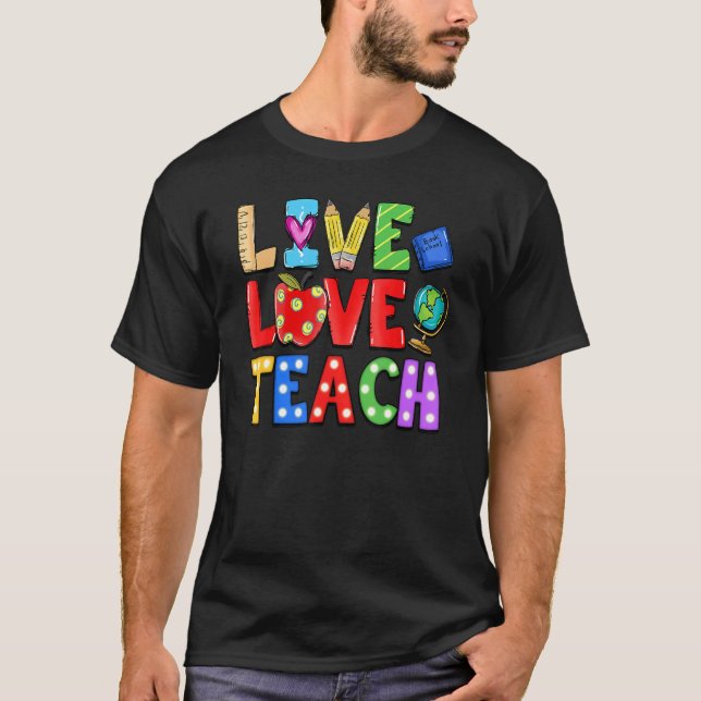 Camiseta Professor de Ensino ao Vivo Adorava Dizer Professo (Frente)