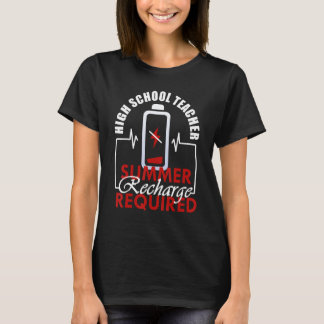 Camiseta Professor de Ensino Médio Necessita Recarga de Ver