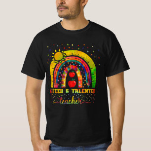 Camiseta Professor De Ensino Presente Rainbow Oferecido E T