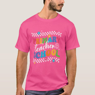 Camiseta Professor De Ensino Primário Groovy Engraçado Prim