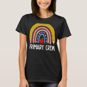 Camiseta Professor de Escola Primária Arco-íris Equipe Fund