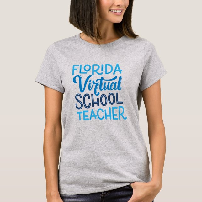Camiseta Professor de Escola Virtual da Flórida, T-Shirt Ci (Frente)