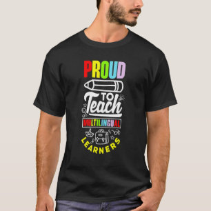 Camiseta Professor de ESL Linguista Orgulhoso de Ensinar L 