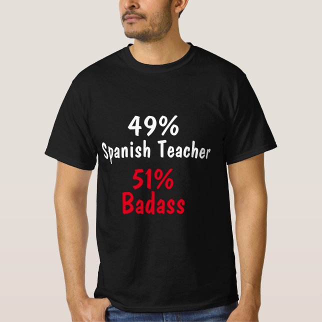 Camiseta Professor de Espanhol Badass (Frente)