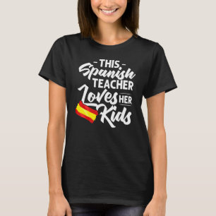 Camiseta Professor de Espanhol Bandeira da Espanha Aula de