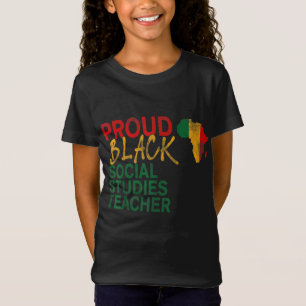 Camiseta Professor de Estudos Sociais Negros Orgulhosos