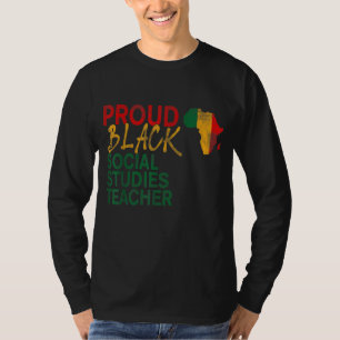 Camiseta Professor de Estudos Sociais Negros Orgulhosos