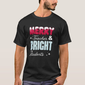 Camiseta Professor de feliz e Estudantes Brilhantes Christm