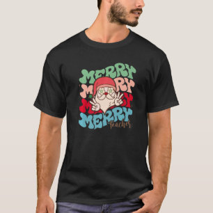 Camiseta Professor de feliz Feliz Escola de Natal Vida de P