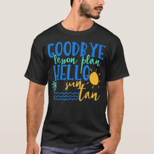 Camiseta Professor de férias de verão no final do ano escol