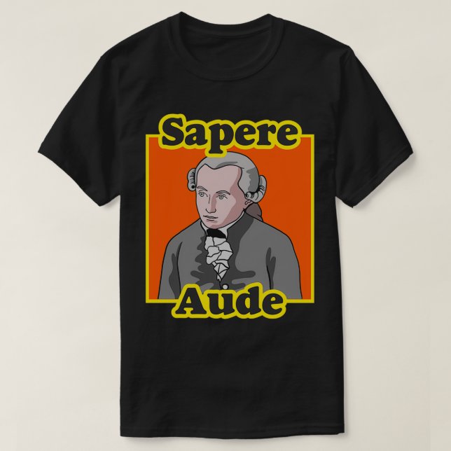 Camiseta Professor de Filosofia Immanuel Kant Sapere Aude 2 (Frente do Design)