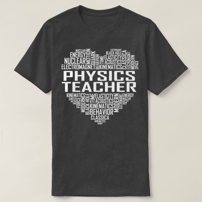 Camiseta Professor de Física Coração (Frente do Design)