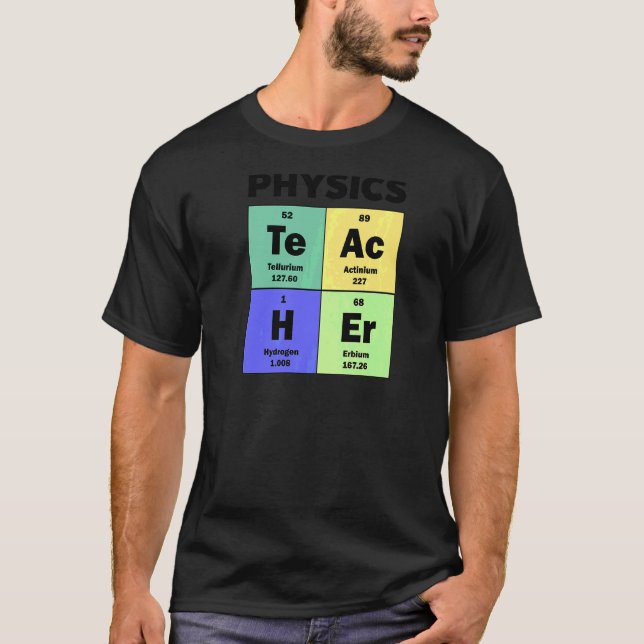 Camiseta Professor de Física de Mesa Periódica (Frente)