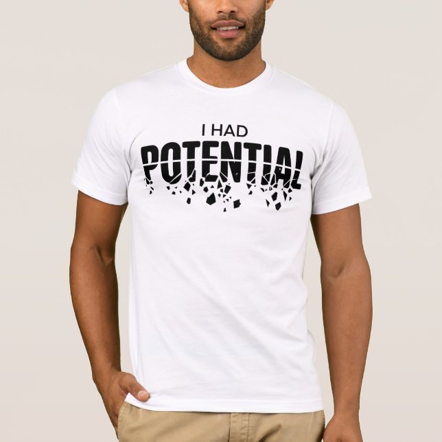 Camiseta Professor de Física Engraçado Eu Tinha Potencial H (Frente)