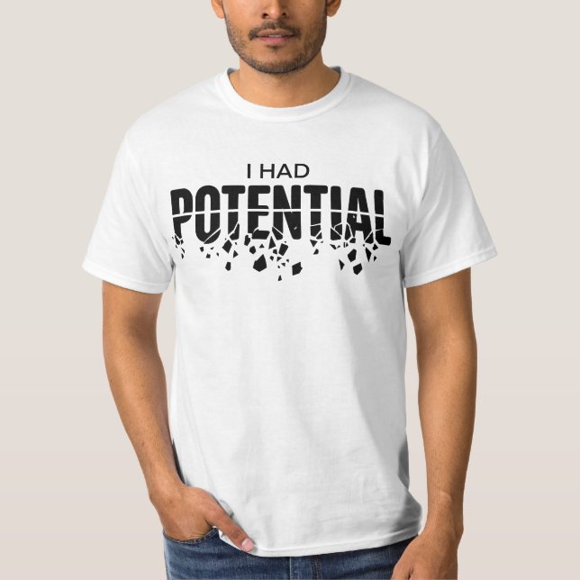 Camiseta Professor de Física Engraçado Eu Tinha Potencial H (Frente)