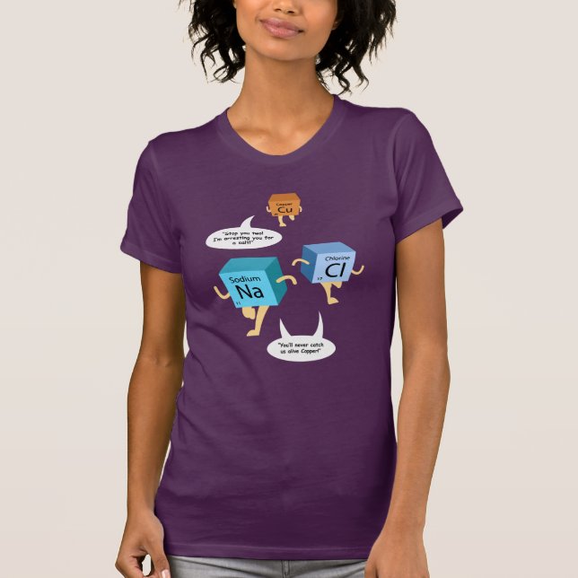 Camiseta Professor de Gag de Elementos de Mesa Periódicos d (Frente)