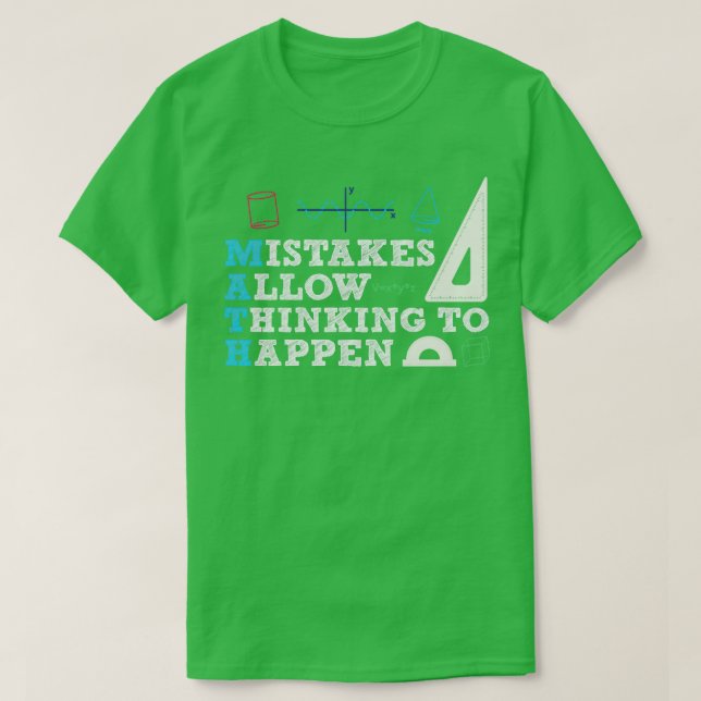 Camiseta professor de geek de matemática/professor de artes (Frente do Design)