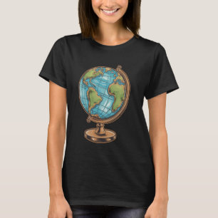 Camiseta Professor de Geografia de Mapa Geográfico Engraçad