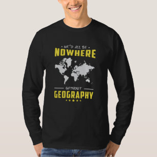 Camiseta Professor de Geografia Engraçado Mundo Contém Mapa