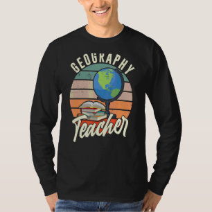 Camiseta Professor de Geografia Geografia Estudante Geográf
