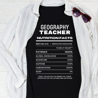 Camiseta Professor de Geografia Nutrição Fala T-Shirt Engra