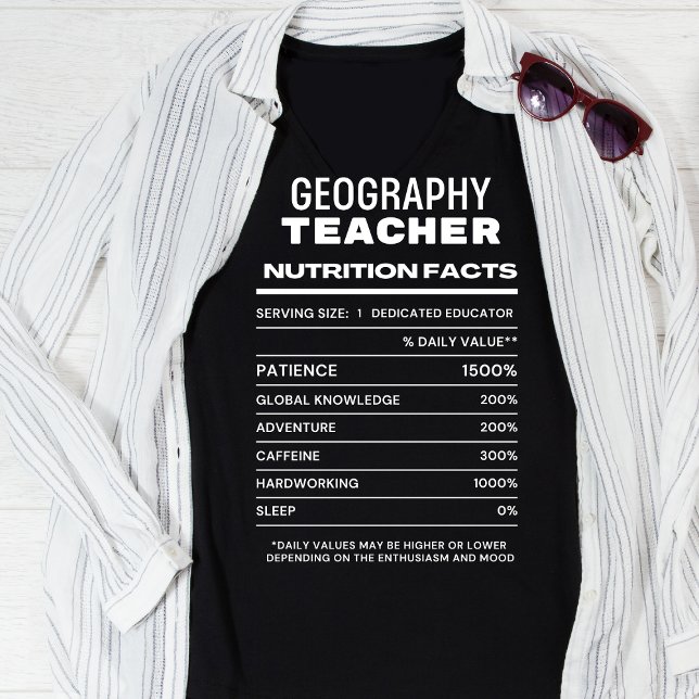 Camiseta Professor de Geografia Nutrição Fala T-Shirt Engra (Criador carregado)