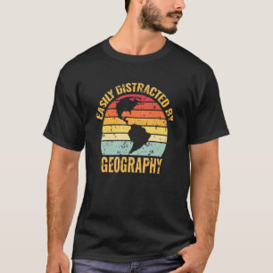 Camiseta Professor de Geografia Retro Vintage Geógrafo Mund