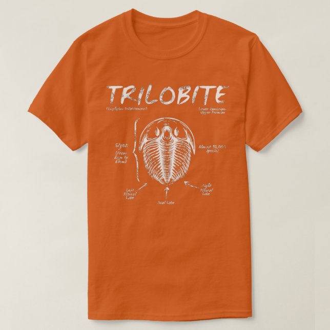 Camiseta Professor de Geologia Trilobita Fóssil (Frente do Design)