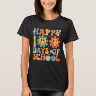 Camiseta Professor De Groovy Estudante 100º Dia Da Escola F