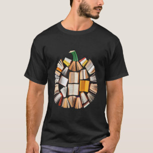 Camiseta Professor de Halloween de Leitura Retro de Abóbora